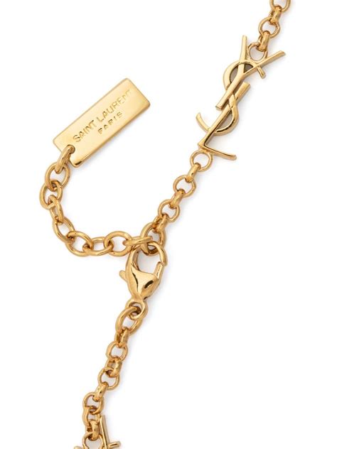 saint laurent ysl plaque pendant bracelet|saint laurent jewelry.